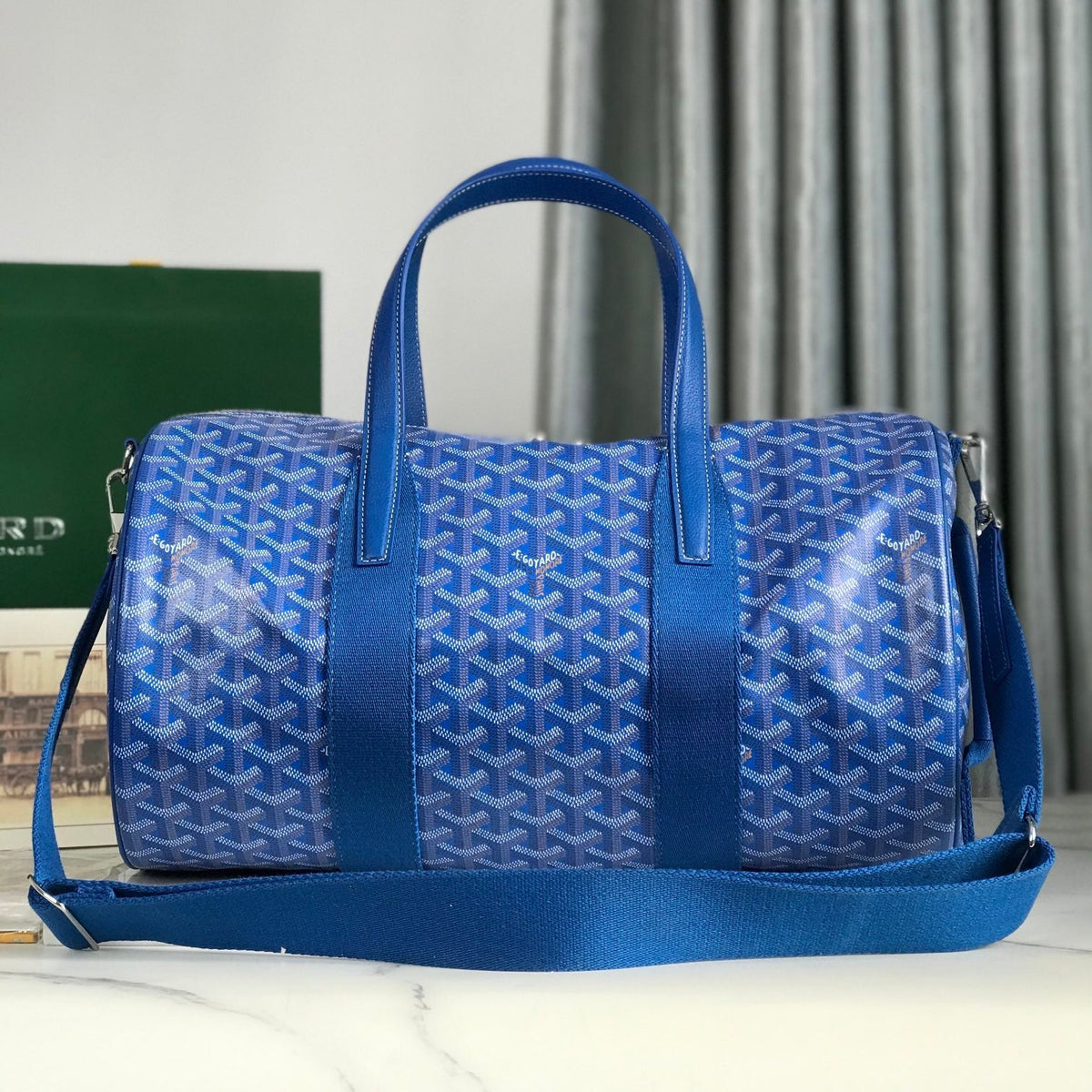 Sportreisetasche Zylinderform – Blau (40 cm)