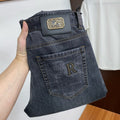 Men's slim straight stretch jeans