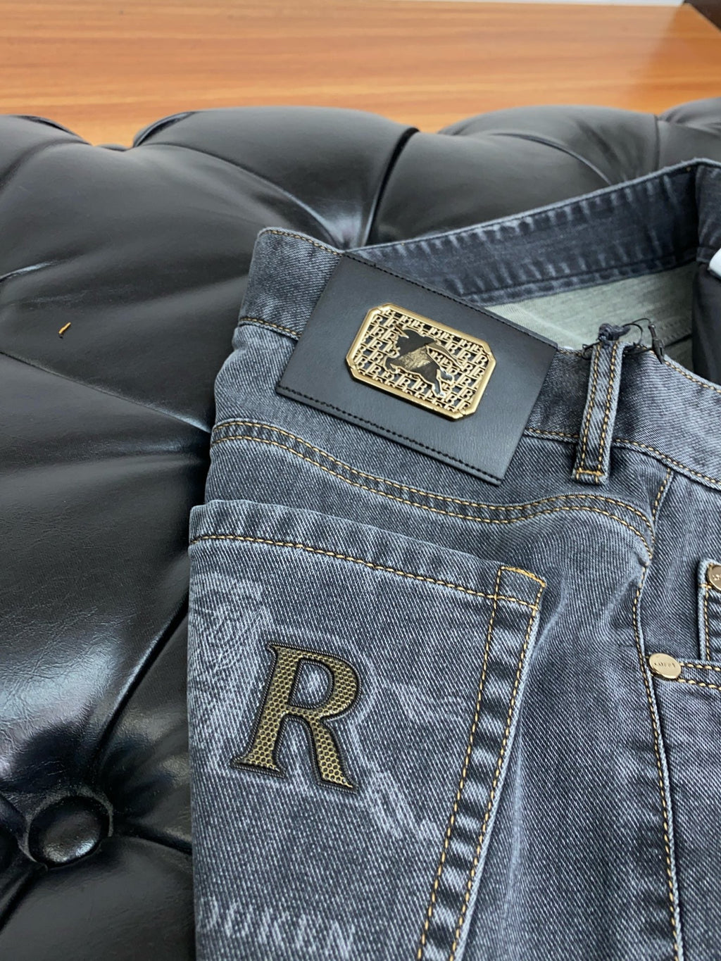 Men's slim straight stretch jeans