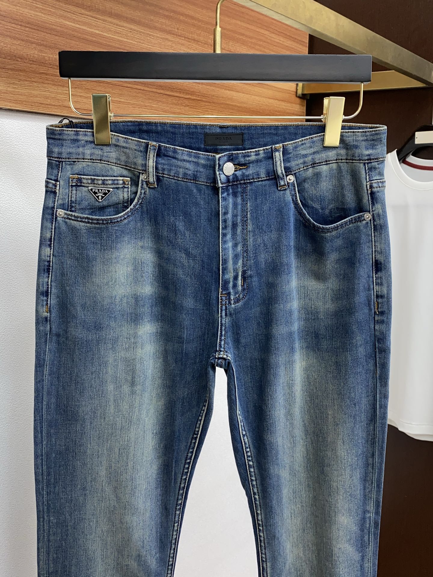 Pantalones vaqueros rectos elásticos para hombre