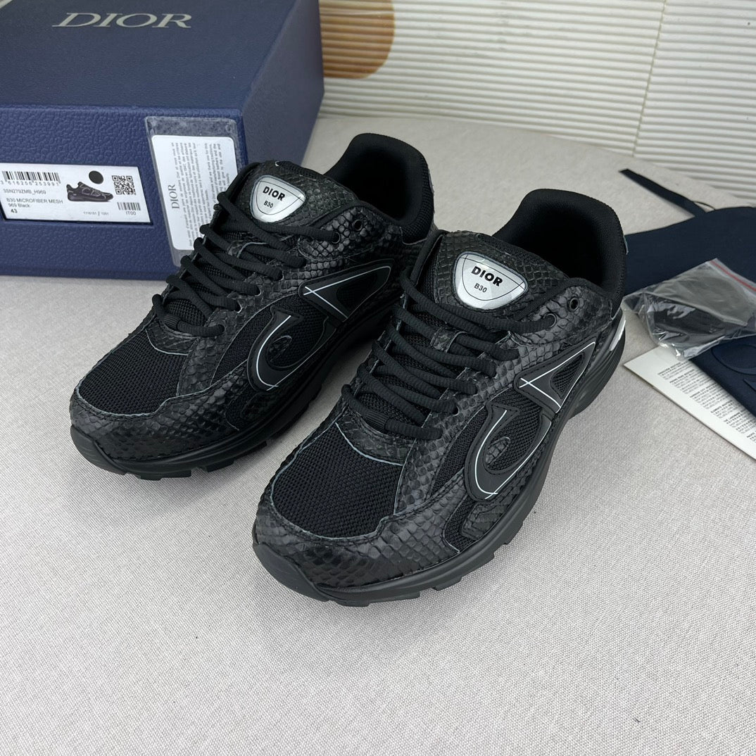 B30-inspired sneakers with snake design
