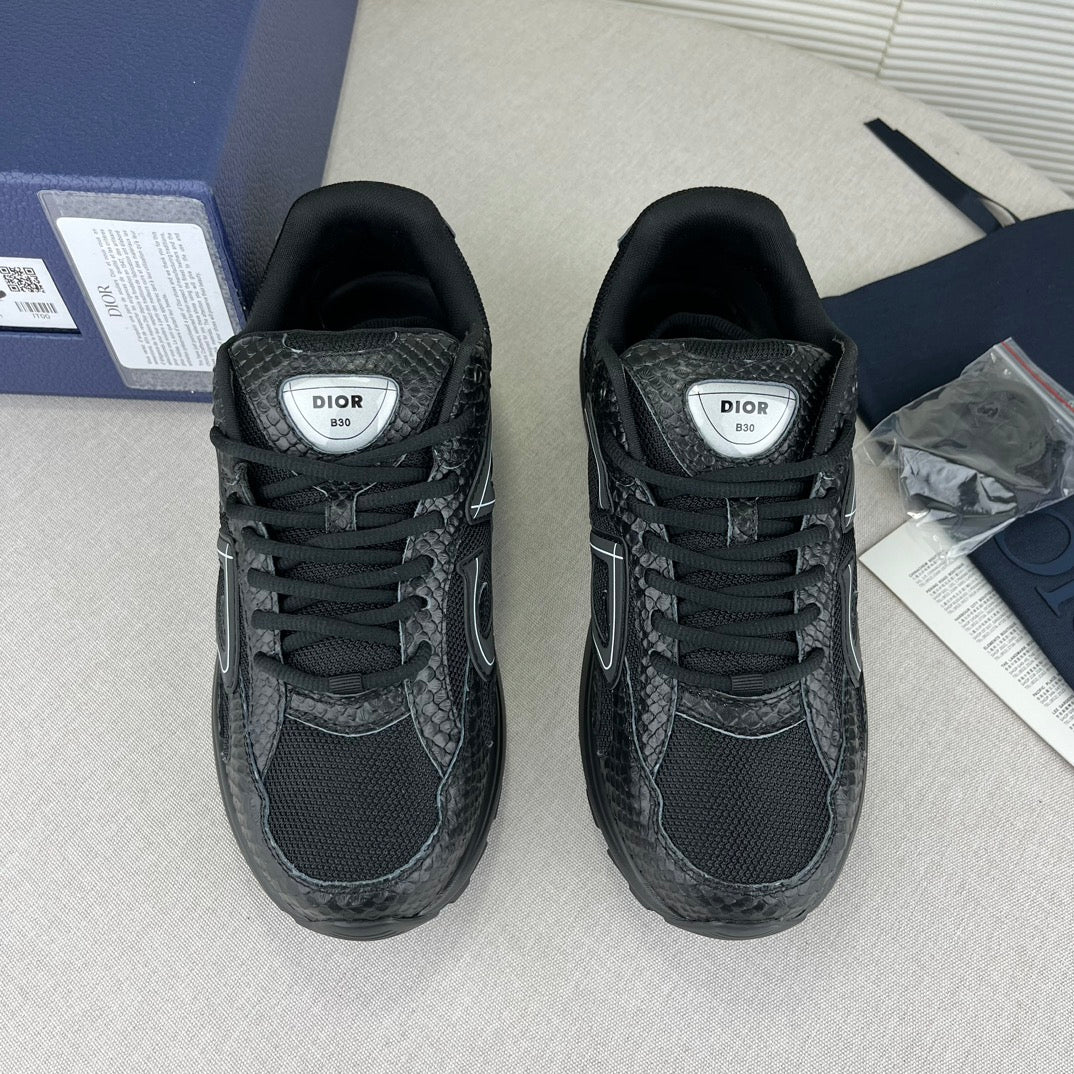 B30-inspired sneakers with snake design