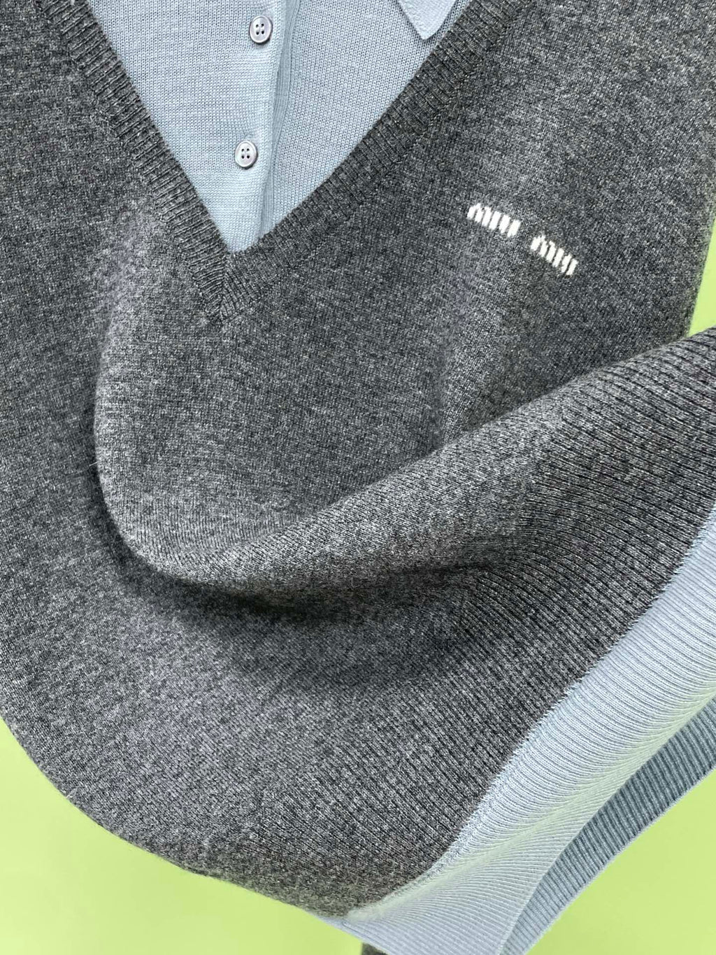 Two-piece wool sweater