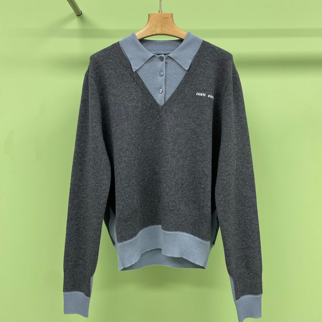 Two-piece wool sweater