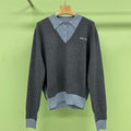 Two-piece wool sweater
