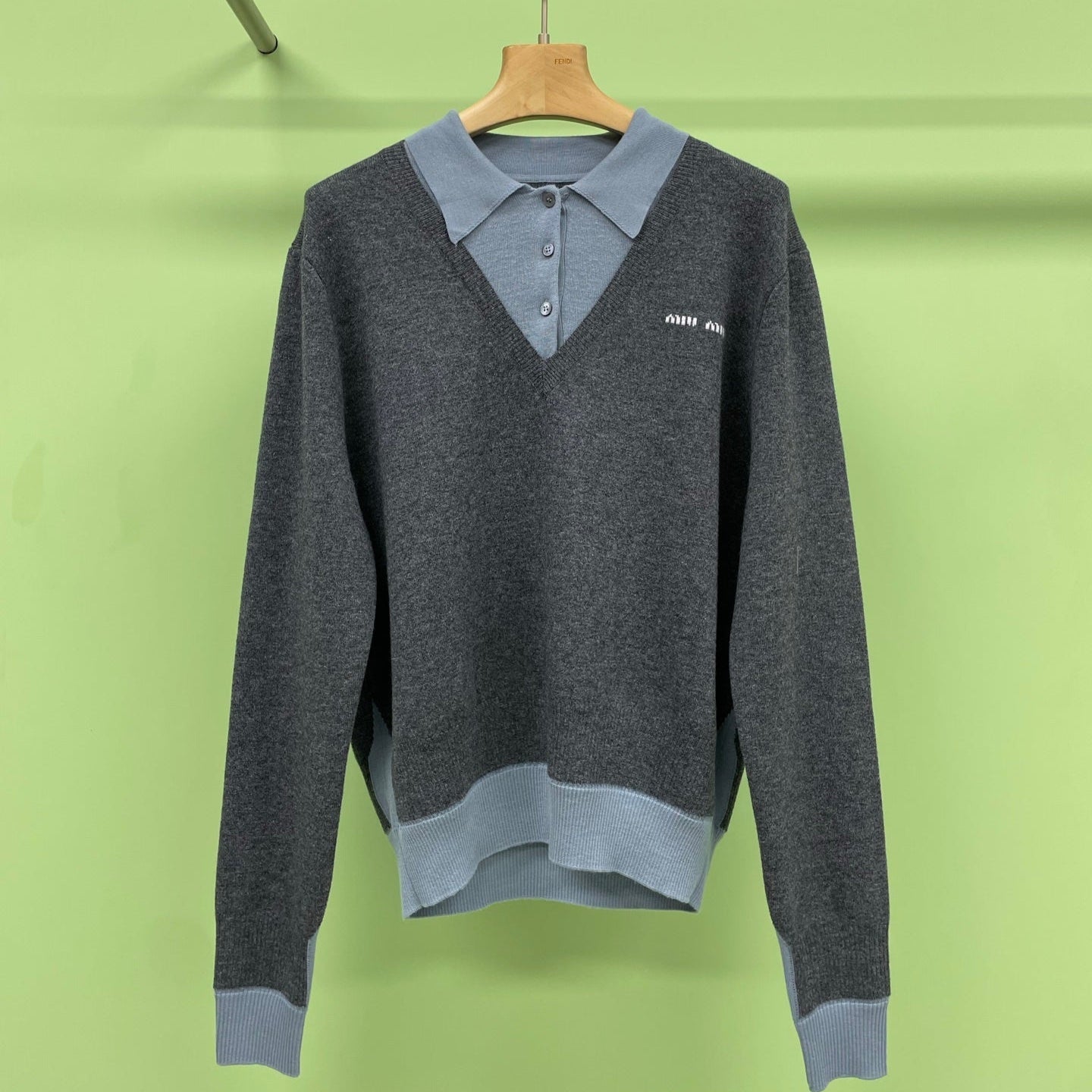 Two-piece wool sweater
