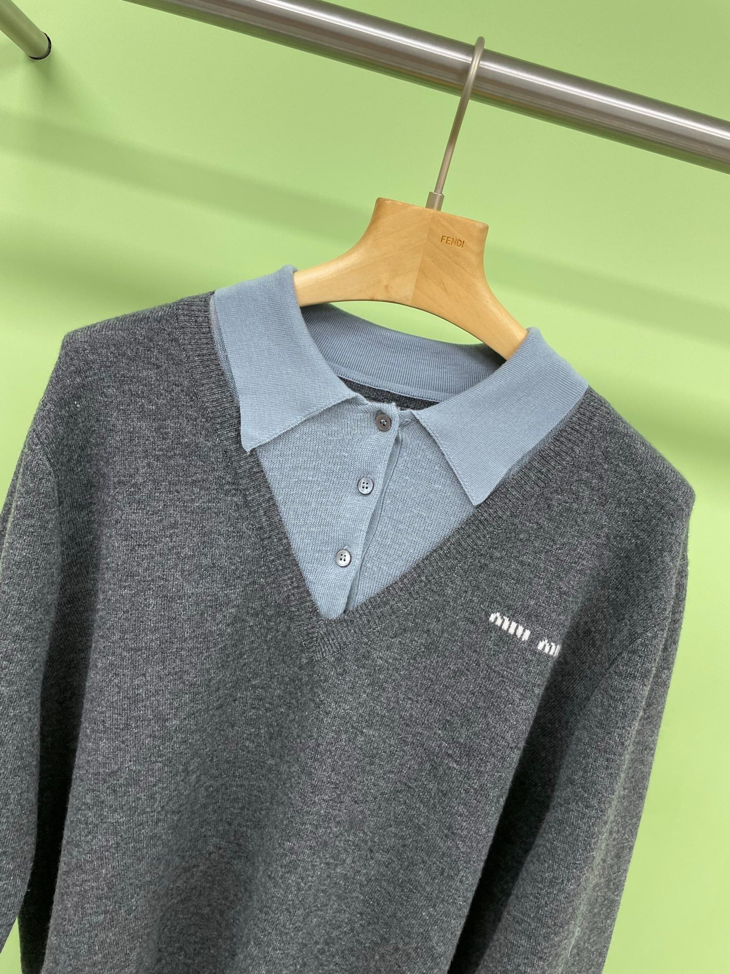 Two-piece wool sweater