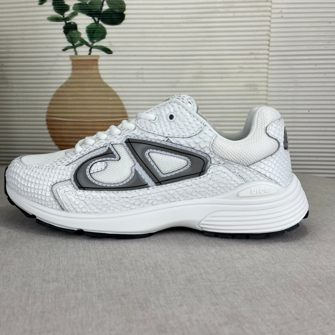B30 Inspired Trainers – White Snake Skin