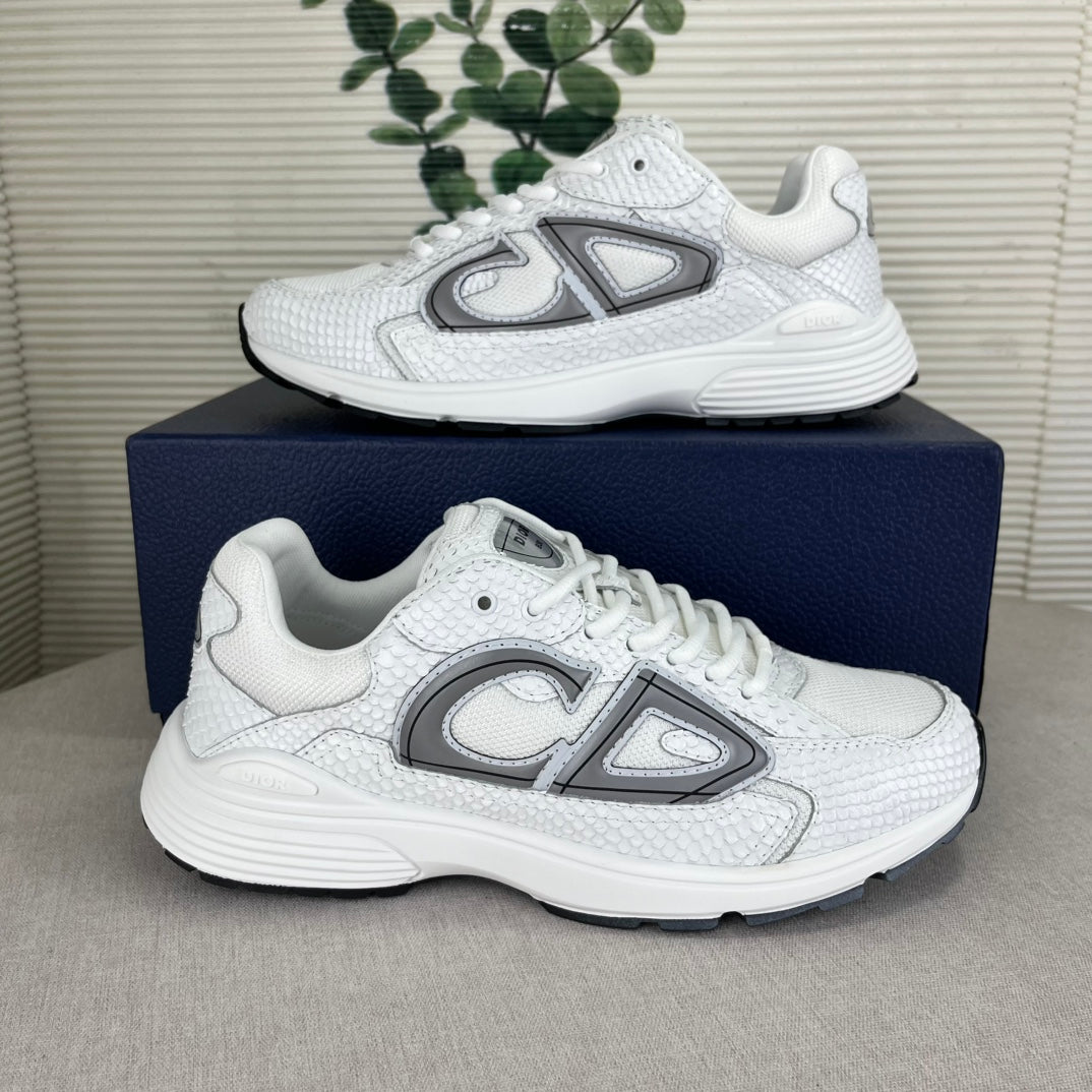 B30 Inspired Trainers – White Snake Skin