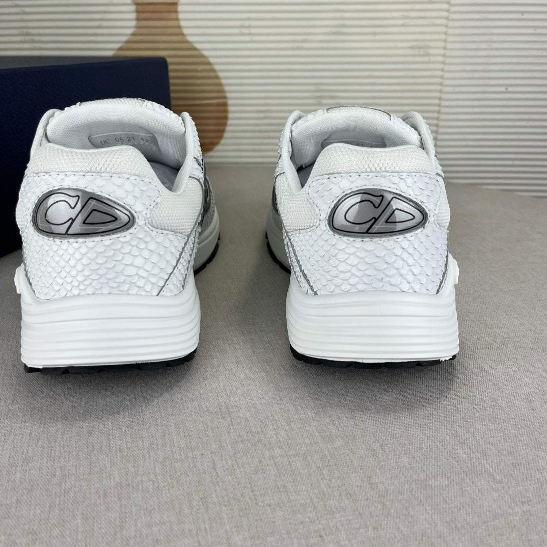 B30 Inspired Trainers – White Snake Skin