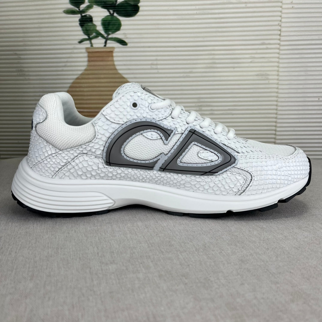 B30 Inspired Trainers – White Snake Skin