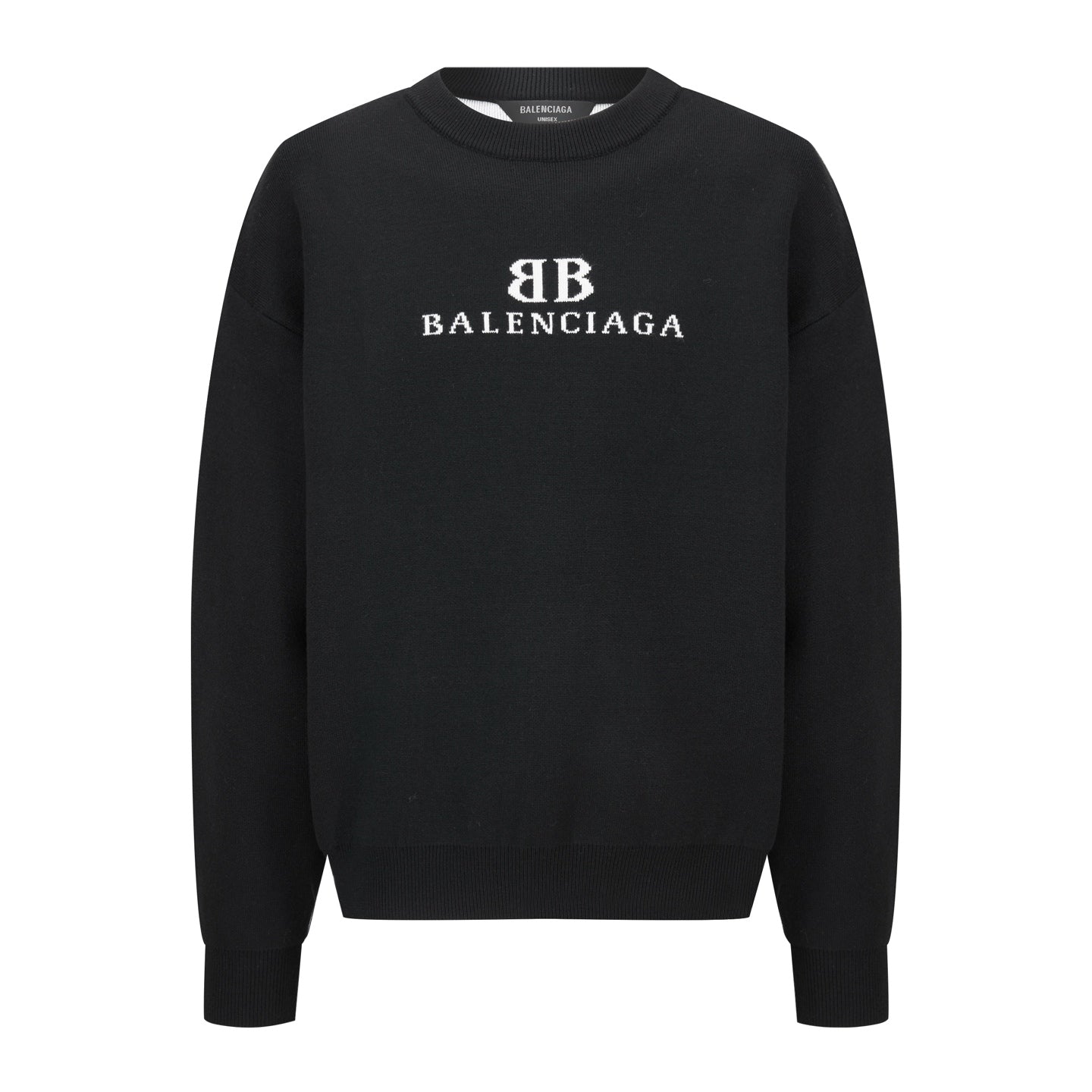 Suéter de mezcla de lana con logo jacquard