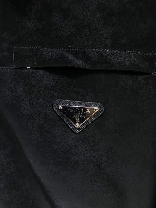 Blazer de ante bicolor