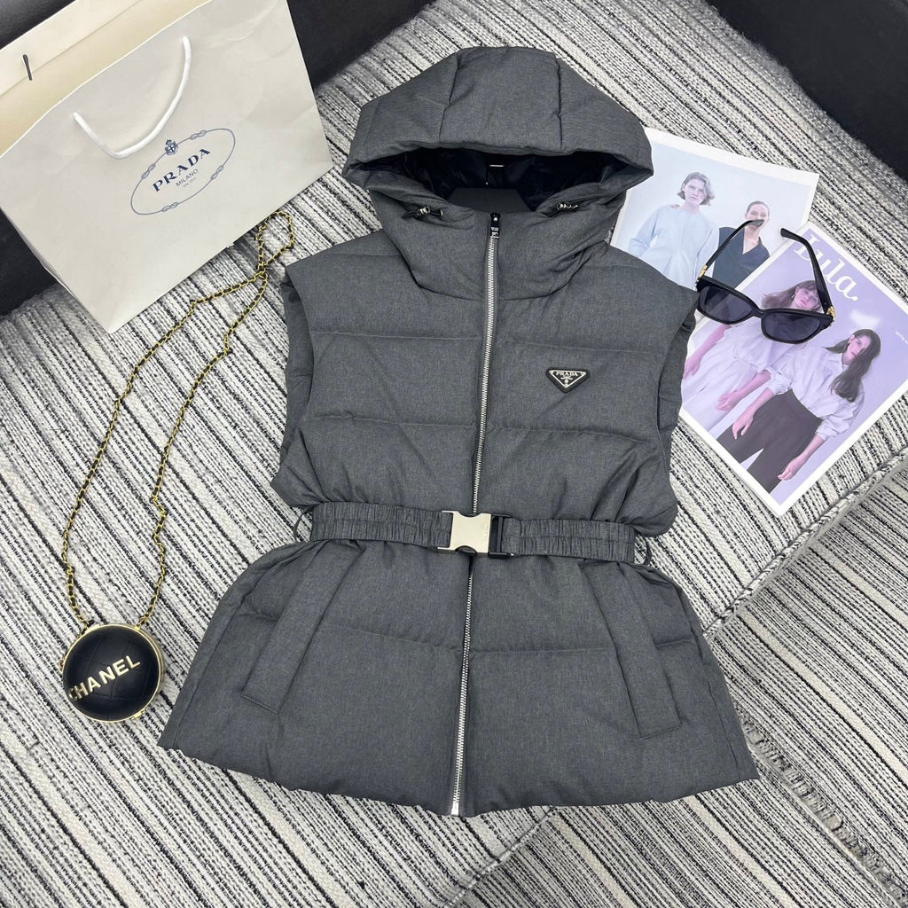 Hooded down vest