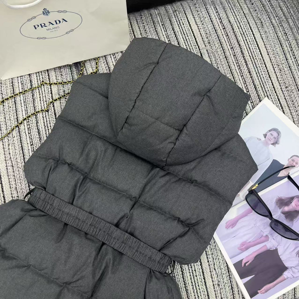 Hooded down vest