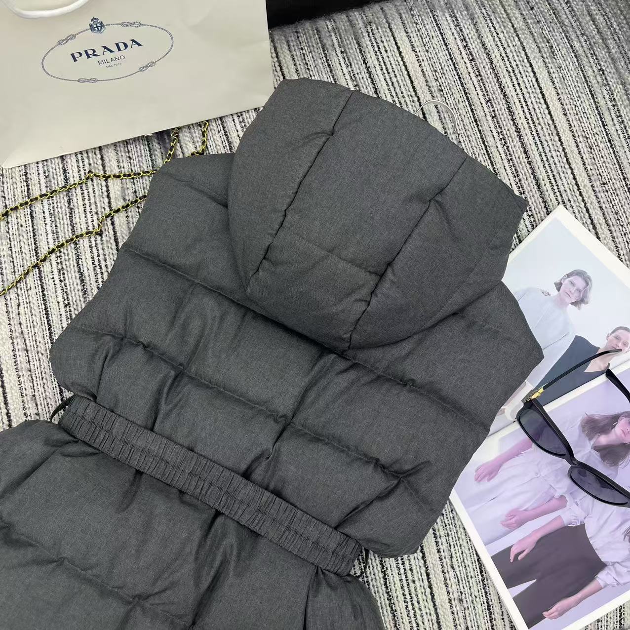 Hooded down vest