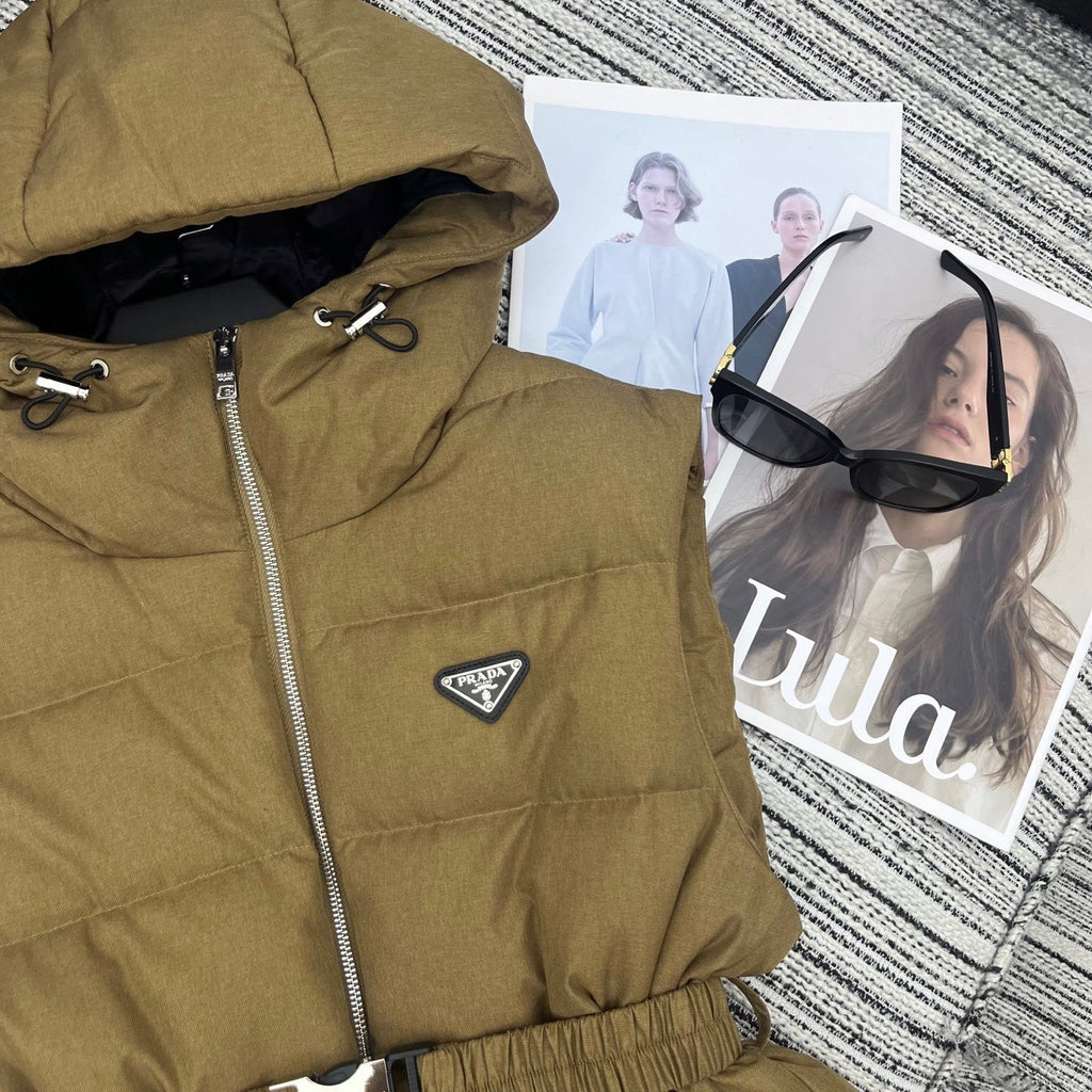 Hooded down vest