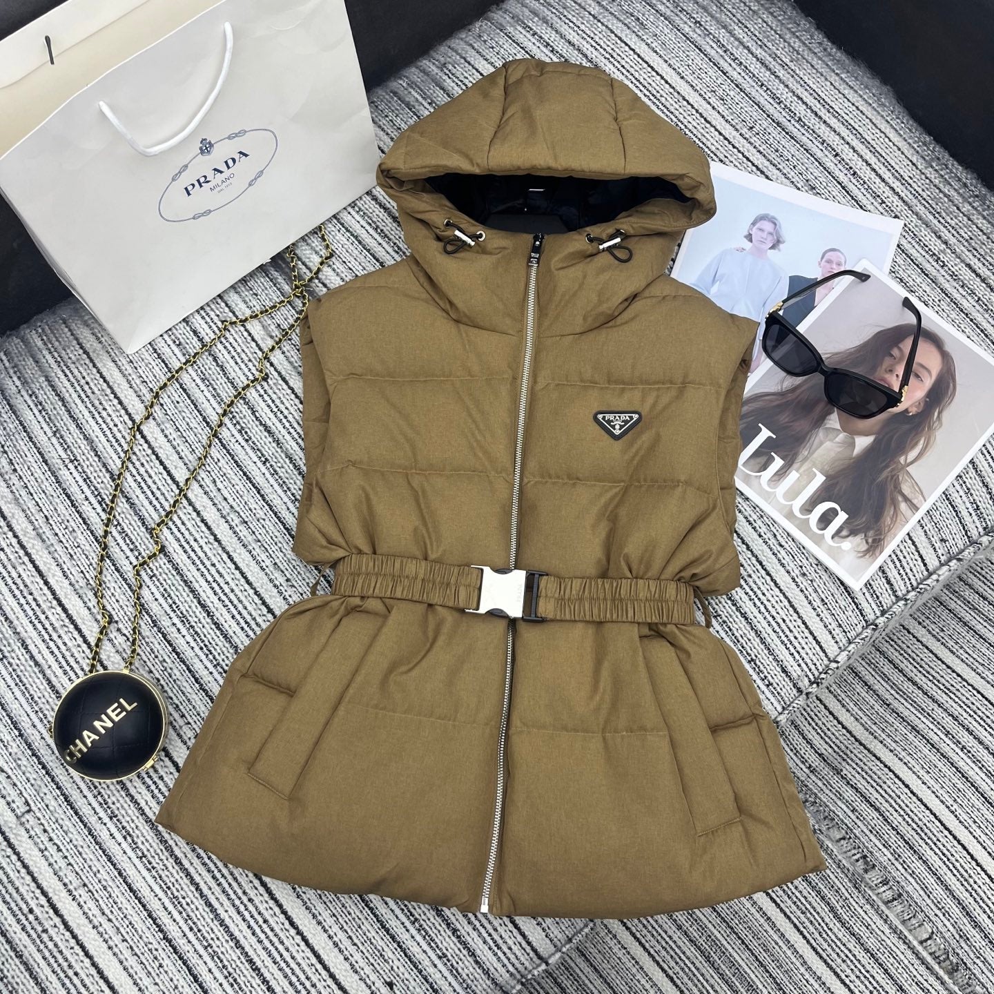 Hooded down vest