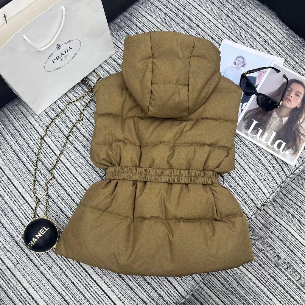Hooded down vest