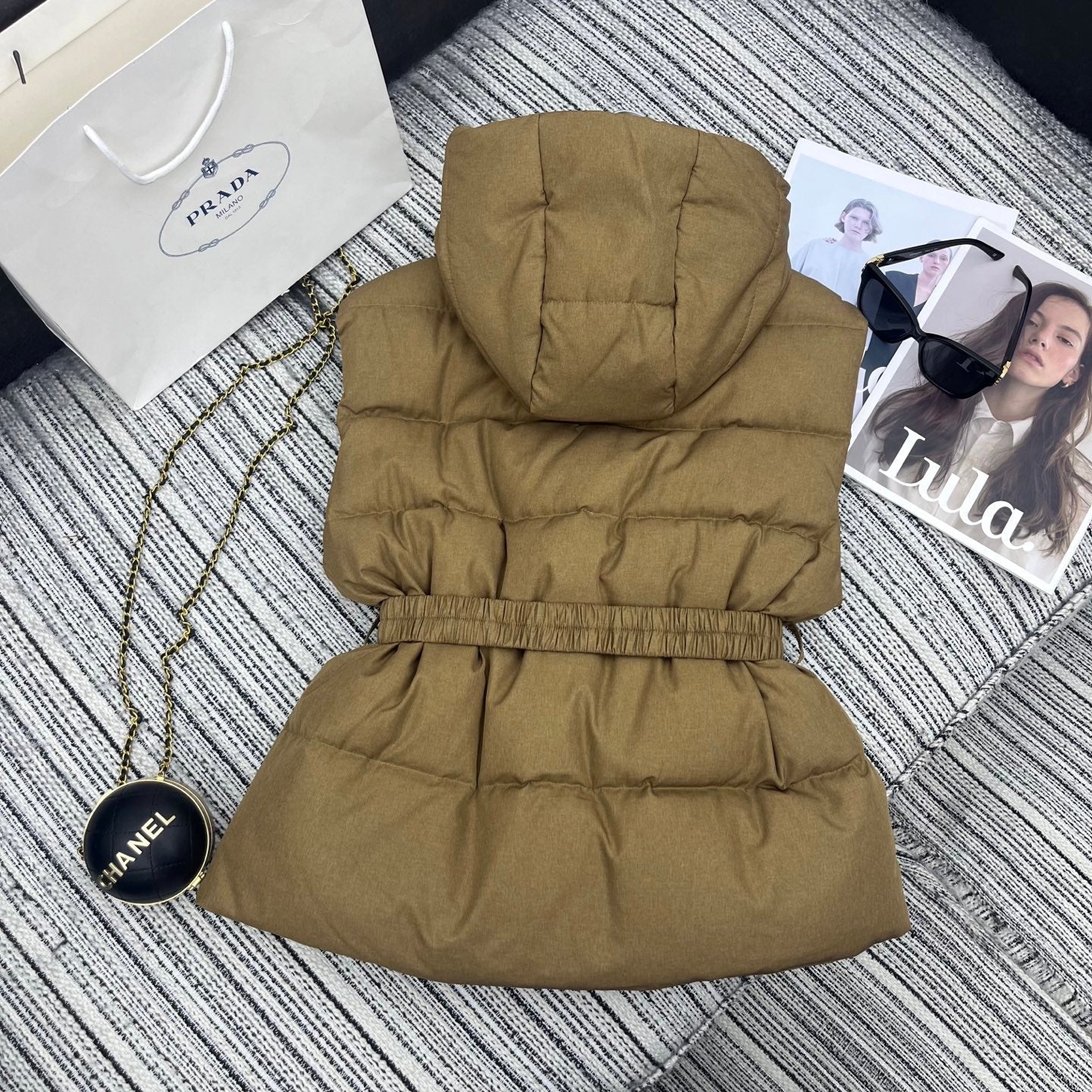 Hooded down vest