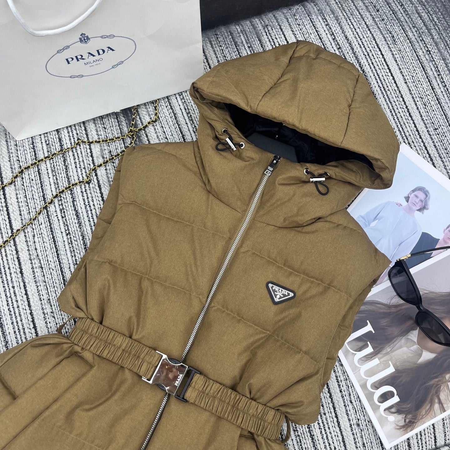 Hooded down vest