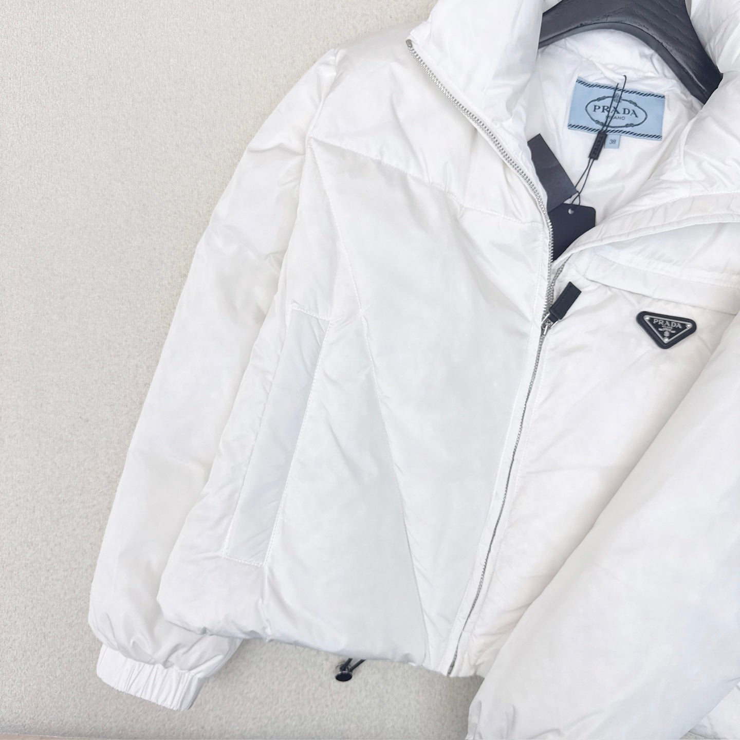 Chaqueta de plumón de ganso blanco
