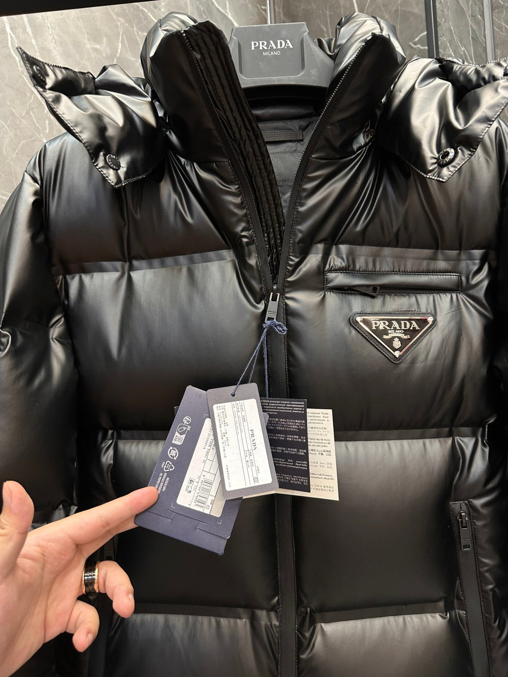 Premium laminierte Daunenjacke