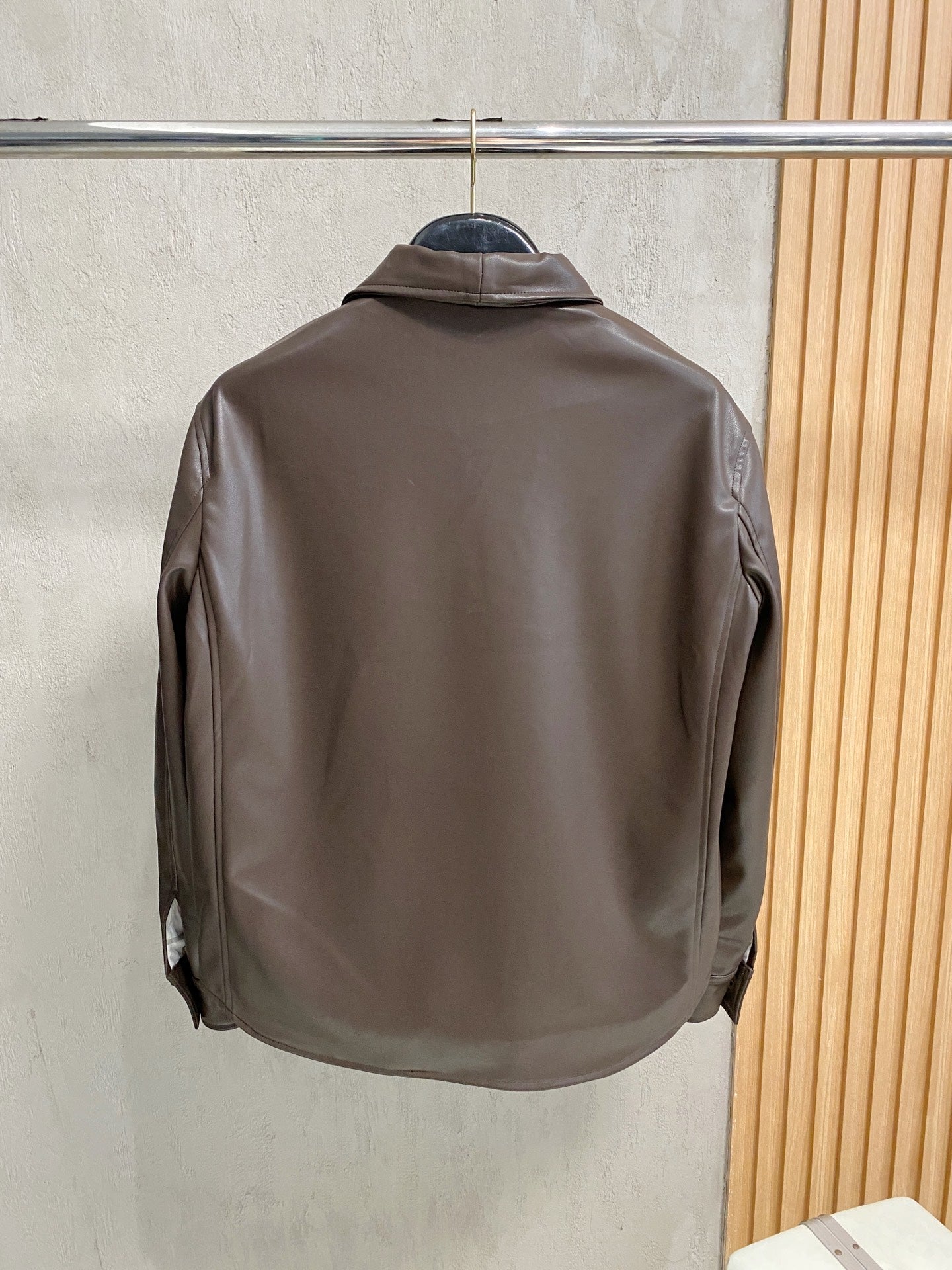 Chaqueta de cuero sintético para hombre