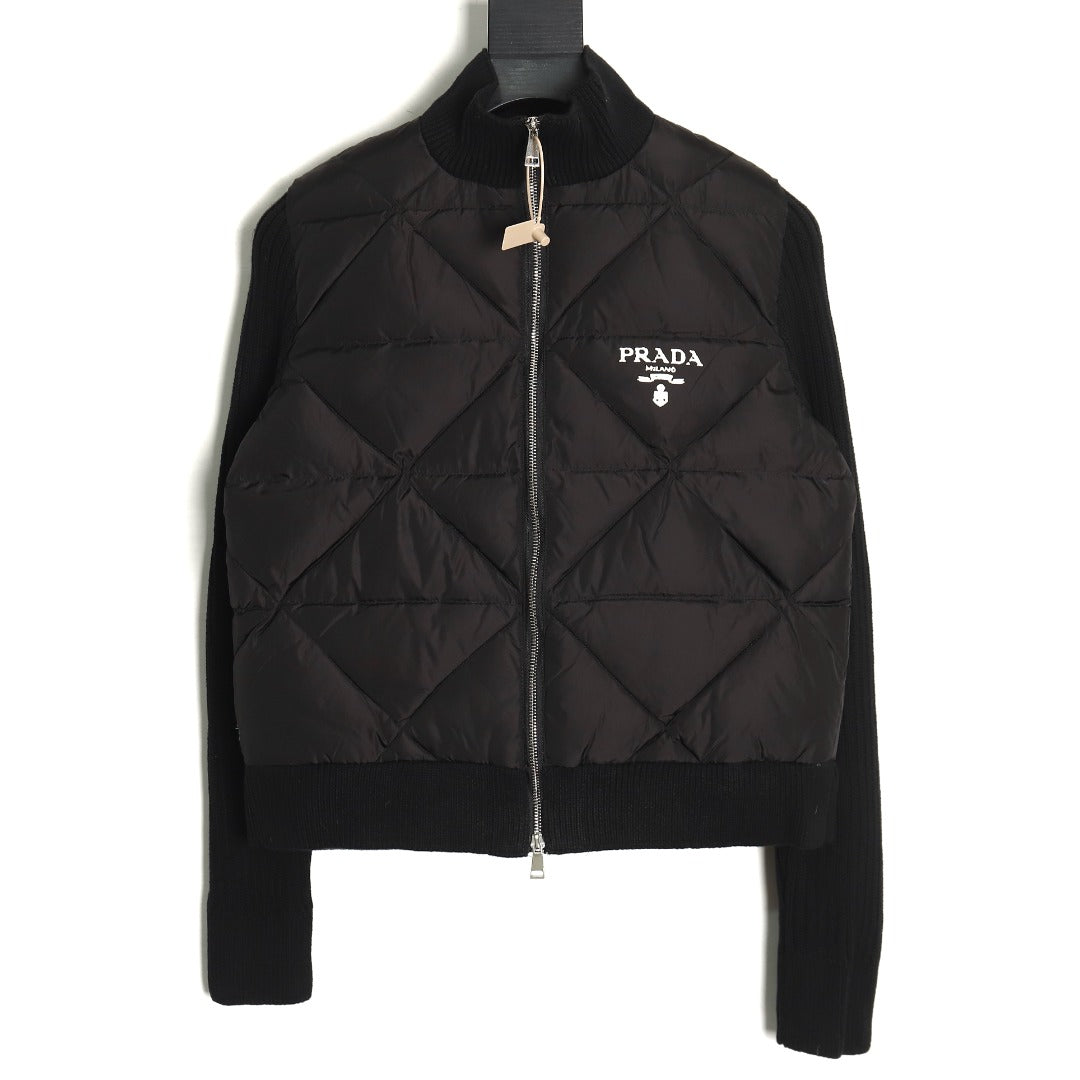 Diamond Patchwork Down Jacket