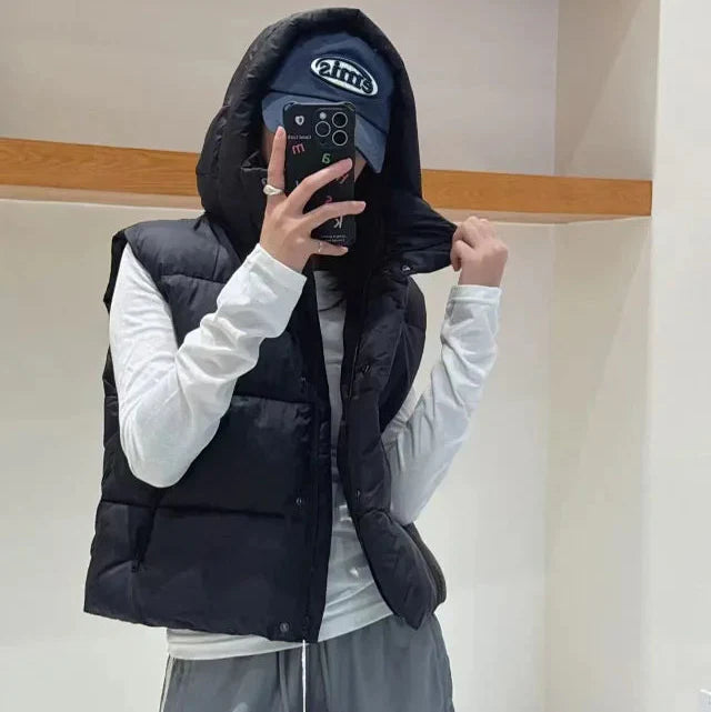 Padded down vest