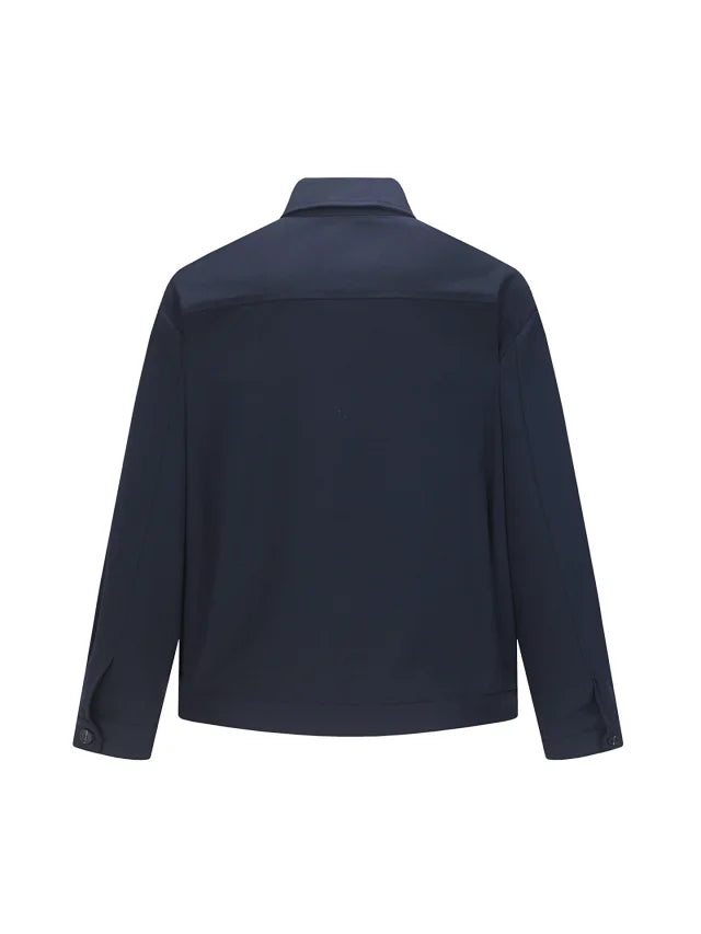 Marineblaue Jacke mit Reißverschluss