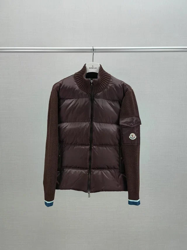 Hybrid-Daunenstrickjacke
