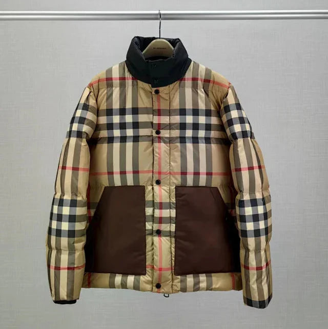 Chaqueta de plumas a cuadros