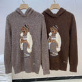 Brown Casual Bear Hoodie