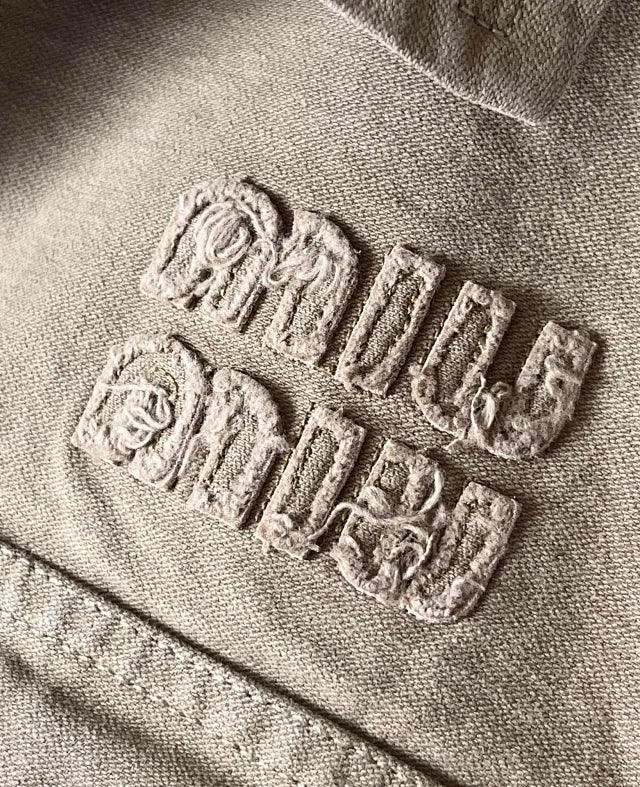Khaki unisex zip-up jacket