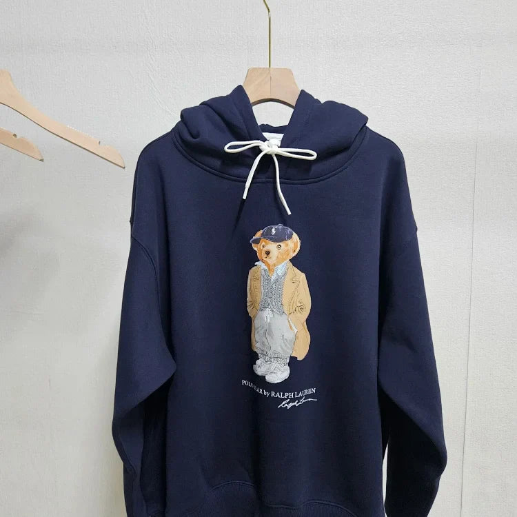 Sudadera clásica con capucha de oso de la marina