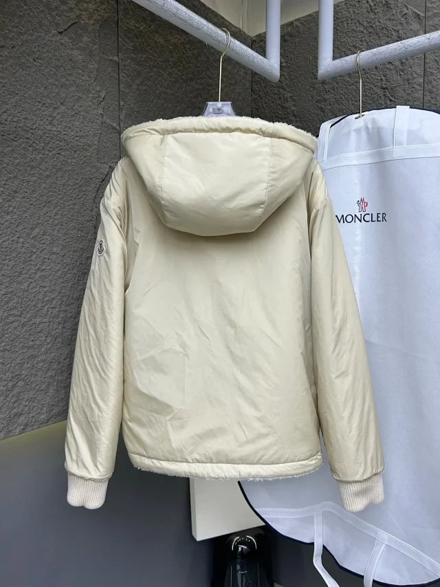 Teddy-Fleece-Kapuzenjacke mit Reißverschluss
