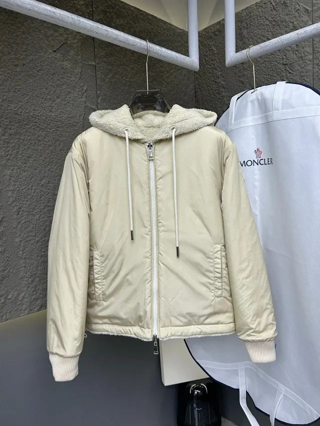 Teddy-Fleece-Kapuzenjacke mit Reißverschluss