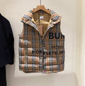 Padded checked gilet