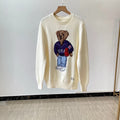 Strickpullover Cream USA Bear