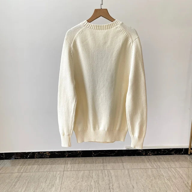 Strickpullover Cream USA Bear