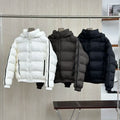 Down jacket with stripe detail