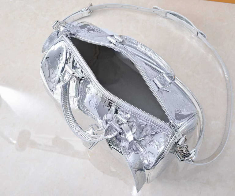 Monogram silver bag