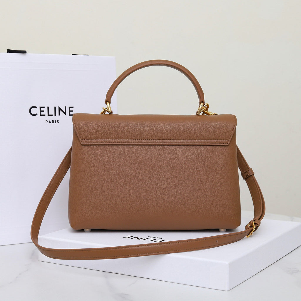 Bolso clásico de piel con asa superior